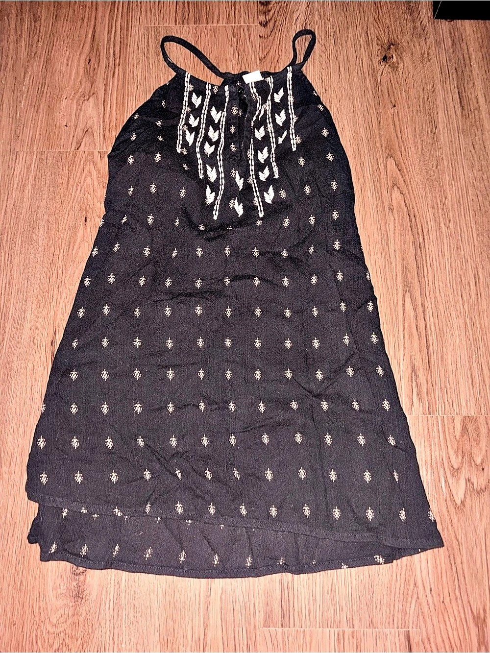 Old Navy navy blue Embroidered Boho Cami Tank Top Small